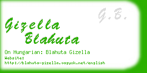 gizella blahuta business card